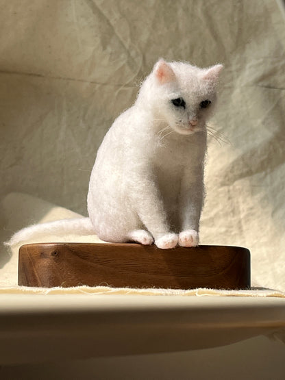 Handmade Pet Wool Felt Sculpture – Custom Needle-Felted Keepsake (High-quality knitting art)