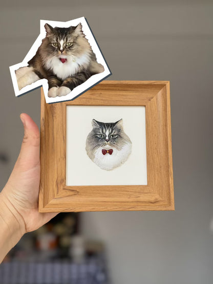 Handcrafted Pet Portrait Sculpture – Custom 3D Keepsake or Semi-Relief Fridge Magnet (Premium Stone Clay Art)