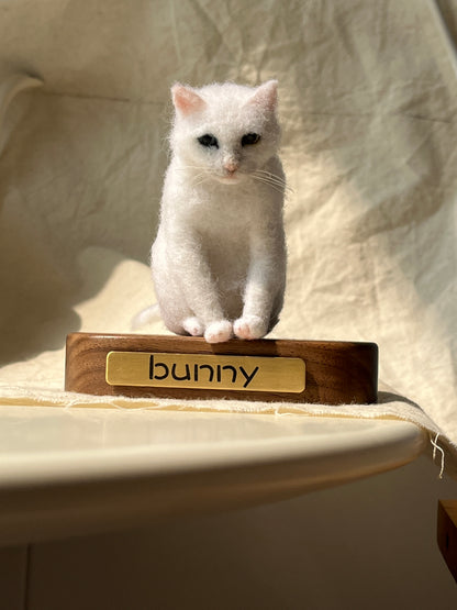 Handmade Pet Wool Felt Sculpture – Custom Needle-Felted Keepsake (High-quality knitting art)