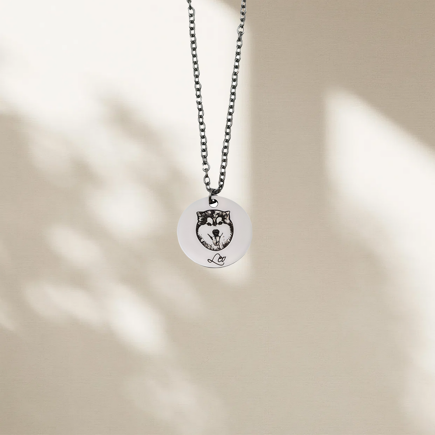 Personalized Pet Memorial Necklace – Engravable Stainless Steel Pet ID Tag (Bath & Swim Safe)
