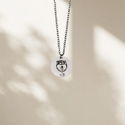 Personalized Pet Memorial Necklace – Engravable Stainless Steel Pet ID Tag (Bath & Swim Safe)