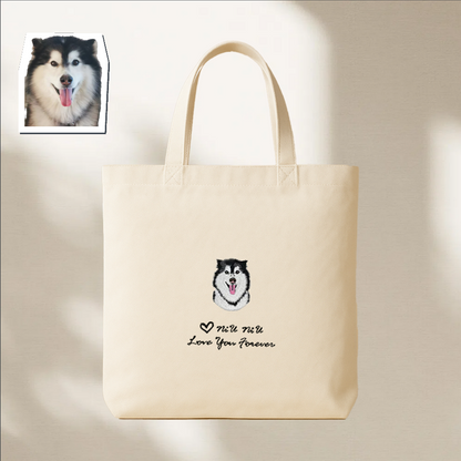 Custom Pet Hand-Embroidery Tote – Love You Can Carry