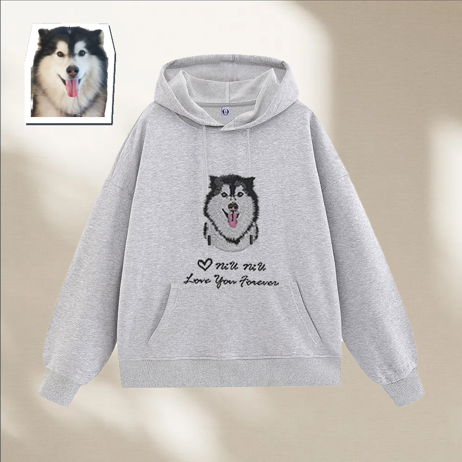 Custom Pet Hand-Embroidered Durable Twill Fabric Hoodie – Wear Your Bond