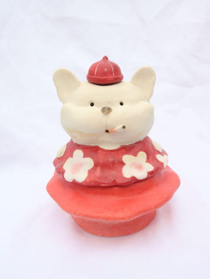 Handcrafted French Bulldog Ceramic Candle Vessel – Dual-Purpose Aromatherapy Decor & Scented Wax Holder (Pet-Safe Non-Toxic Glazes)