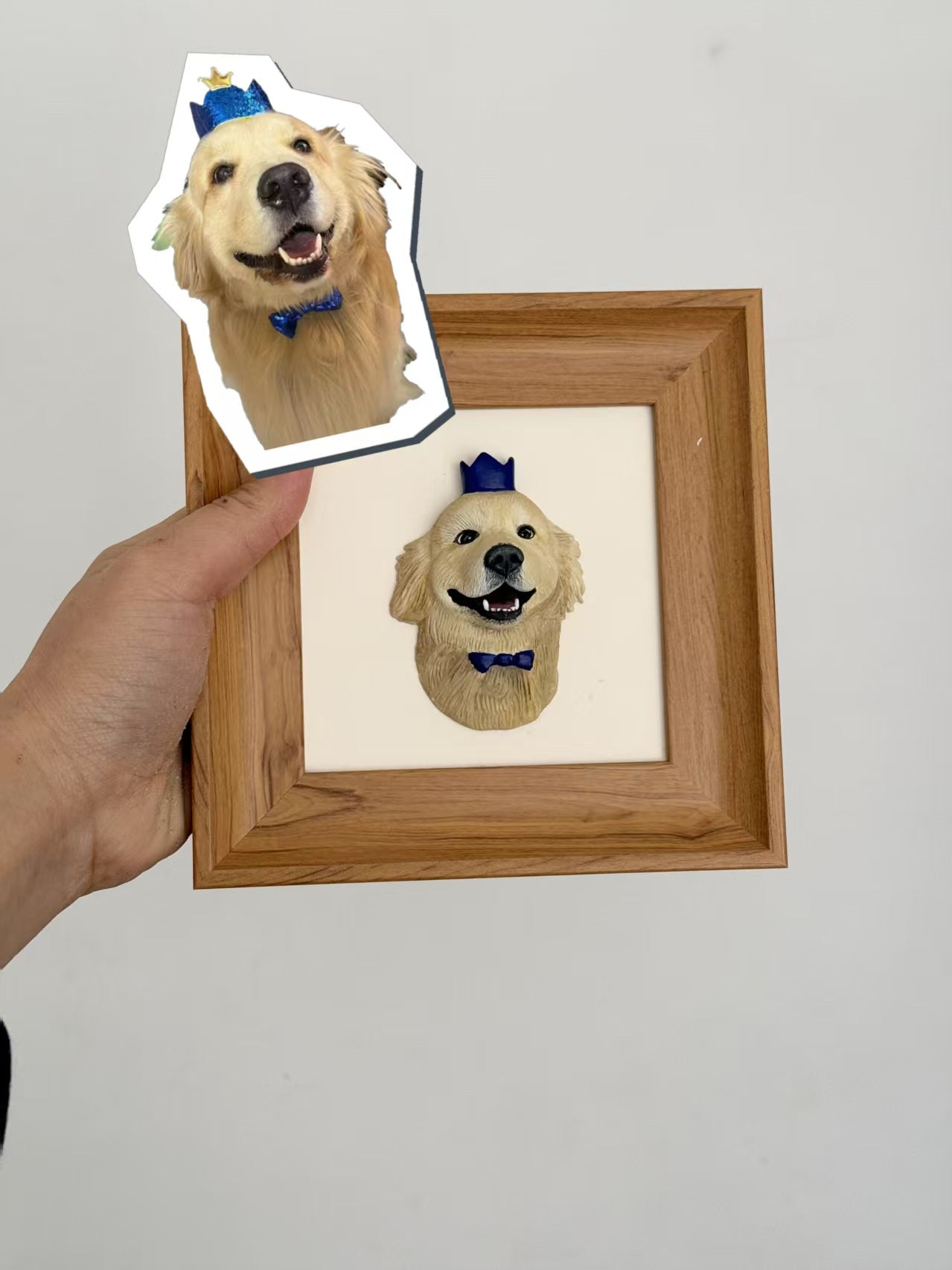 Handcrafted Pet Portrait Sculpture – Custom 3D Keepsake or Semi-Relief Fridge Magnet (Premium Stone Clay Art)