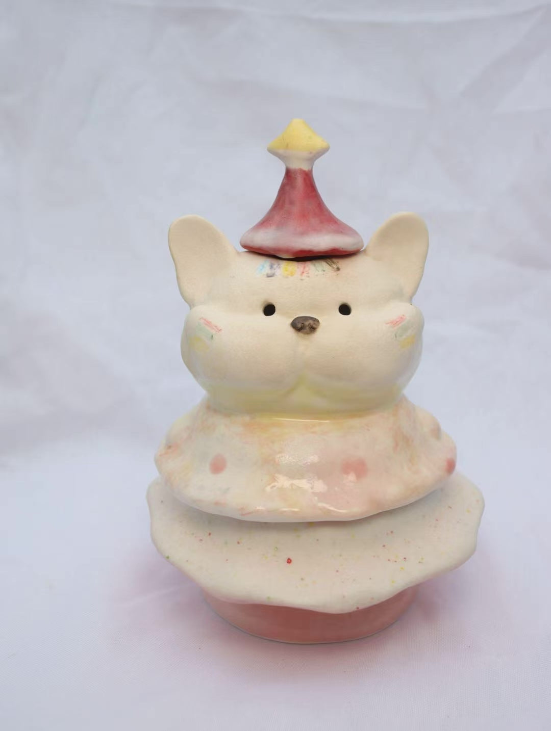 Handcrafted French Bulldog Ceramic Candle Vessel – Dual-Purpose Aromatherapy Decor & Scented Wax Holder (Pet-Safe Non-Toxic Glazes)