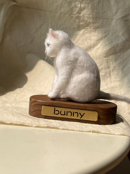 Handmade Pet Wool Felt Sculpture – Custom Needle-Felted Keepsake (High-quality knitting art)