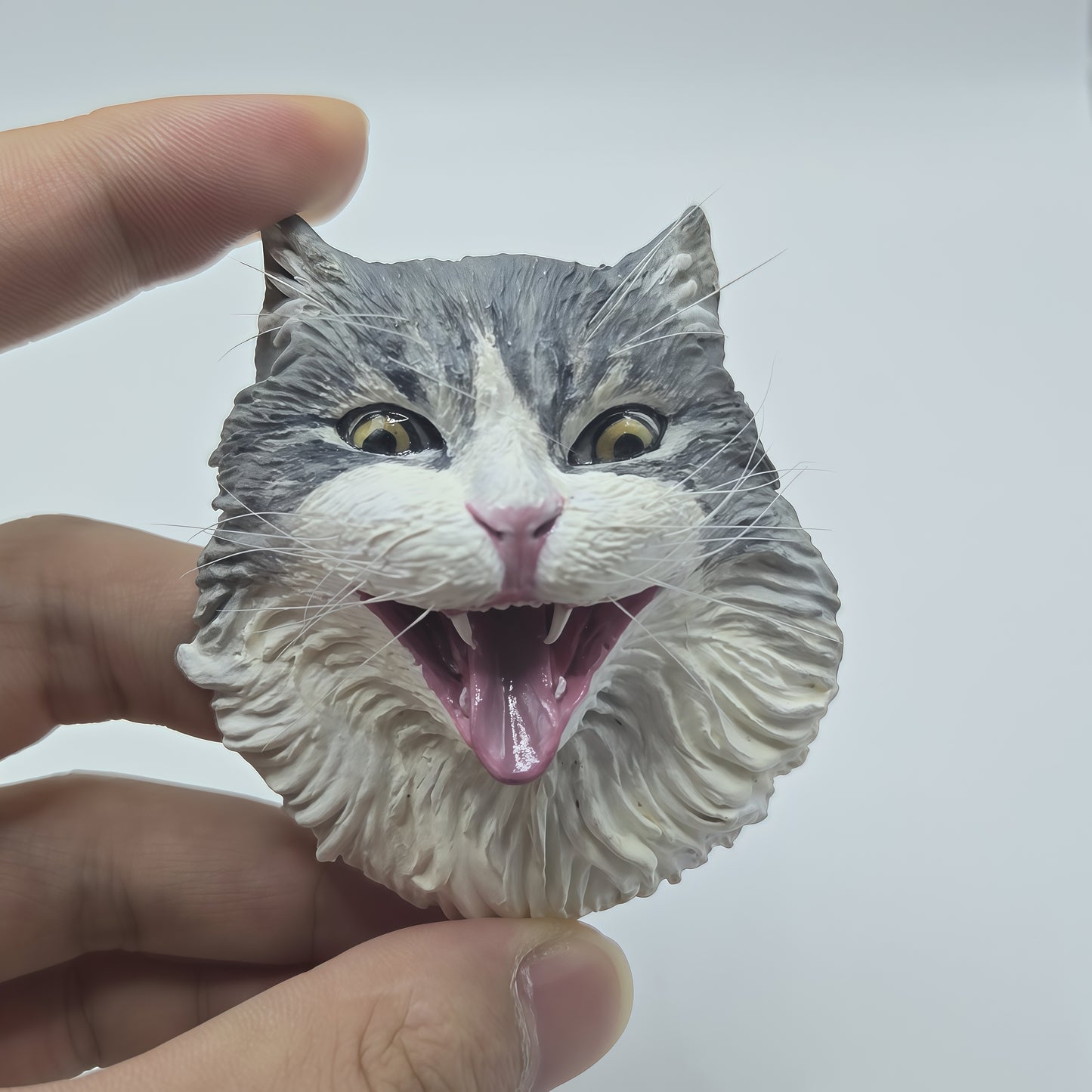 Handcrafted Pet Portrait Sculpture – Custom 3D Keepsake or Semi-Relief Fridge Magnet (Premium Stone Clay Art)