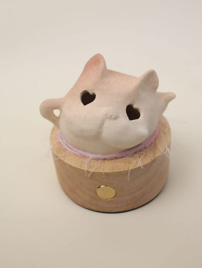 Handcrafted French Bulldog Night Light – Customizable Glow Buddy with Circular Base (Gentle Bedside Guardian)