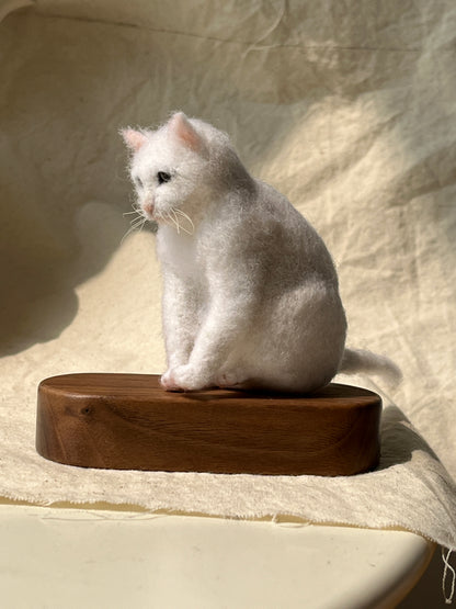 Handmade Pet Wool Felt Sculpture – Custom Needle-Felted Keepsake (High-quality knitting art)