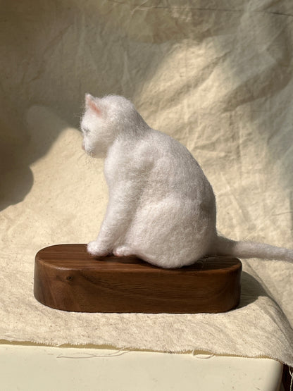 Handmade Pet Wool Felt Sculpture – Custom Needle-Felted Keepsake (High-quality knitting art)