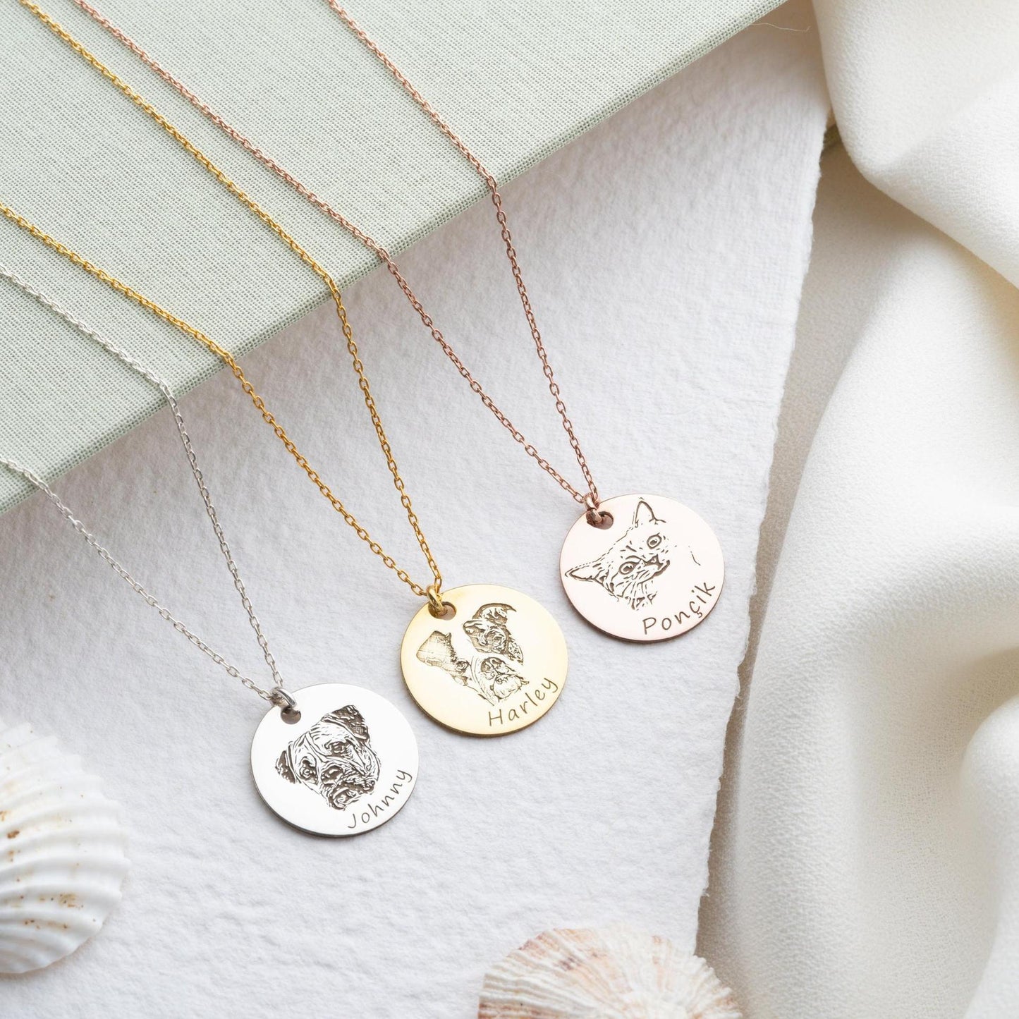 Personalized Pet Memorial Necklace – Engravable Stainless Steel Pet ID Tag (Bath & Swim Safe)