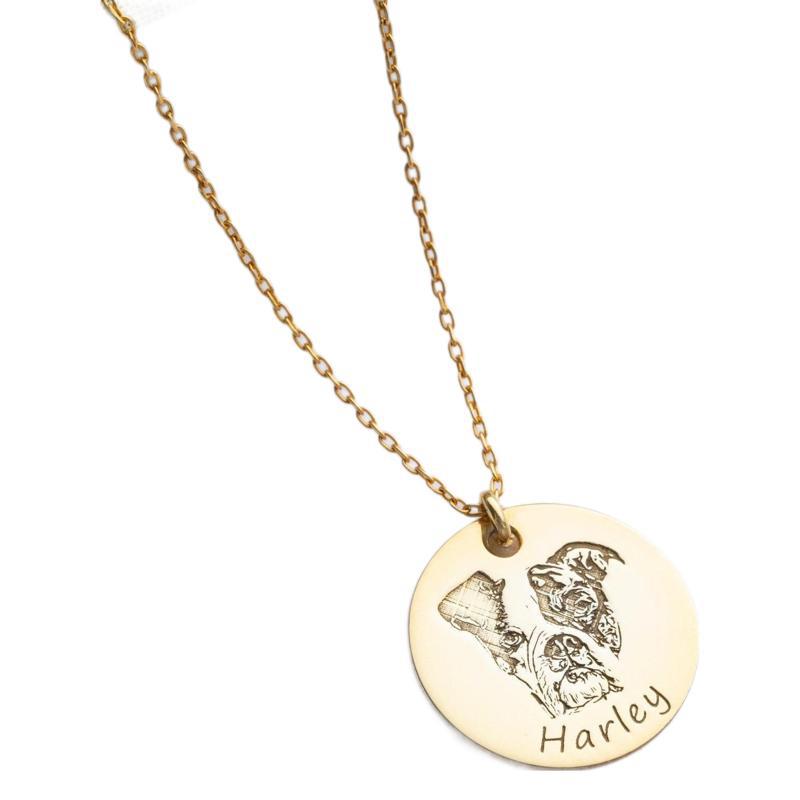 Personalized Pet Memorial Necklace – Engravable Stainless Steel Pet ID Tag (Bath & Swim Safe)