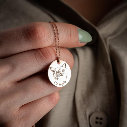 Personalized Pet Memorial Necklace – Engravable Stainless Steel Pet ID Tag (Bath & Swim Safe)