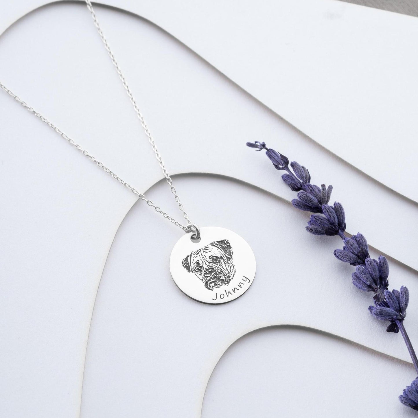 Personalized Pet Memorial Necklace – Engravable Stainless Steel Pet ID Tag (Bath & Swim Safe)
